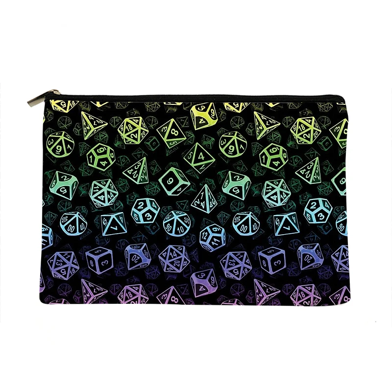 

Women Dice Set pattern Printed Make up bag Fashion Women Cosmetics Organizer Bag for Travel Colorful Storage Bag for Lady Bag