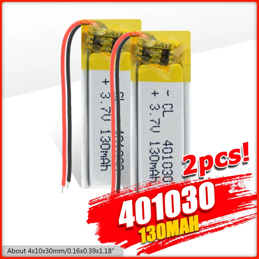 

YCDC 3.7V 401030 130mAh Li-Po Rechargeable Batteries For GPS PDA Camera PSP Toys Remote Lithium Polymer Battery Replacement