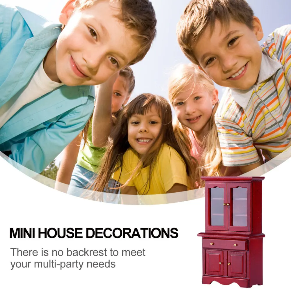 

1pc DIY Model Closet Mini Wood Closet Toy Mini House Closet Toy Decoration