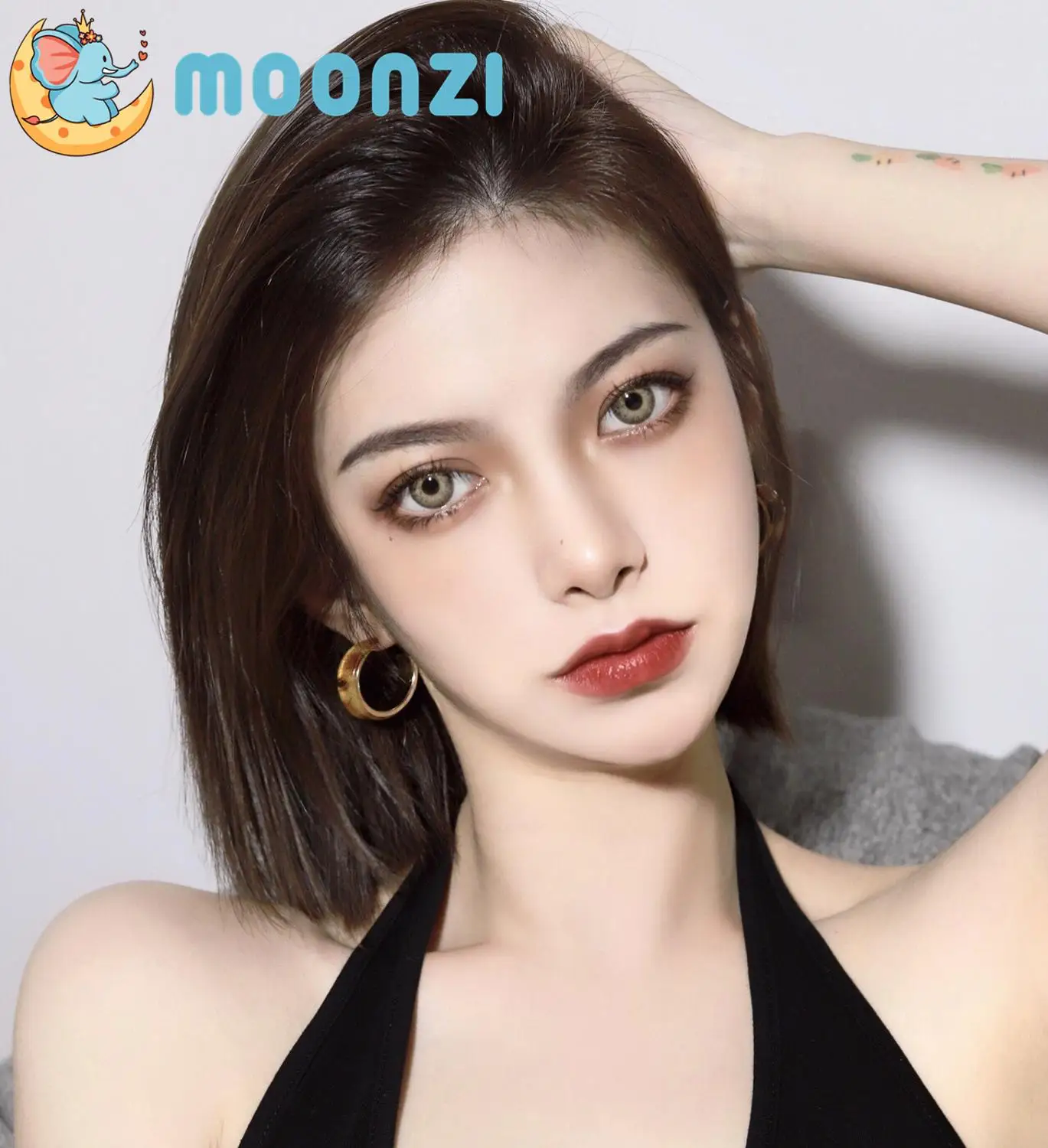 MOONZI скандинавской мифологии Кот бурый Цветной контактные линзы для глаз макияж