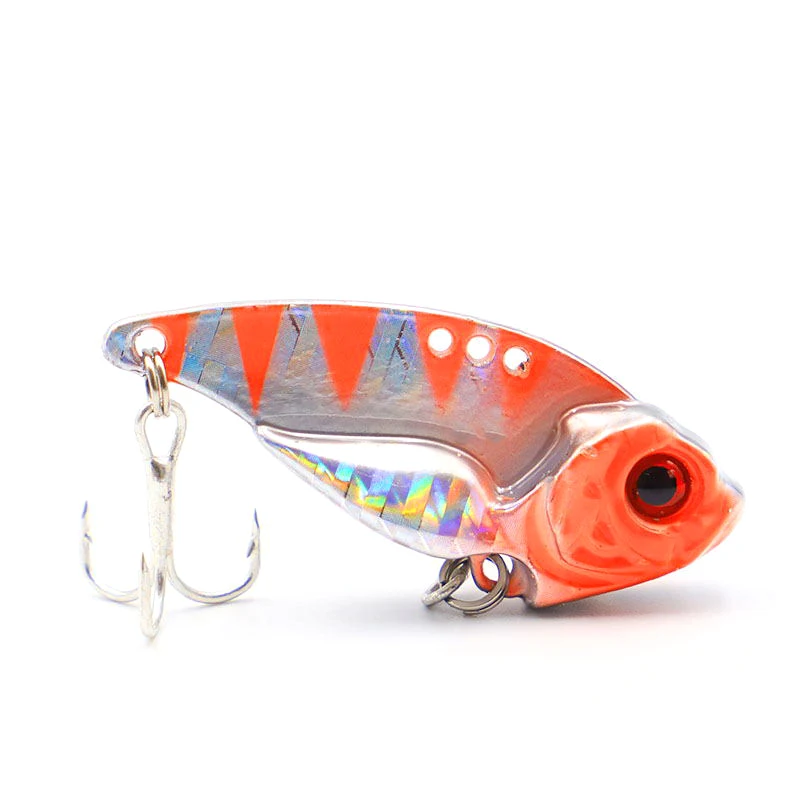 Wokotip 3D глаза металла Vib приманка 7/10/15/20g 3,6/4/4,6/5,1 см опускается на дно вибрации приманки искусственные бас Щука приманка на окуня с 4x рыболовные крючки