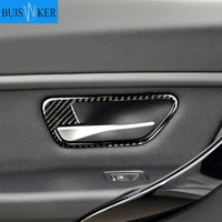 for bmw 3 4 series 3gt f30 f31 f32 f34 carbon fiber car interior door handle cover trim door bowl stickers car styling