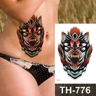 Временные модные искусственные татуировки с тигром, змеей, драконом, львом, дизайнерские водонепроницаемые сексуальные тату для женщин, девушек, наклейки на тело, ноги
