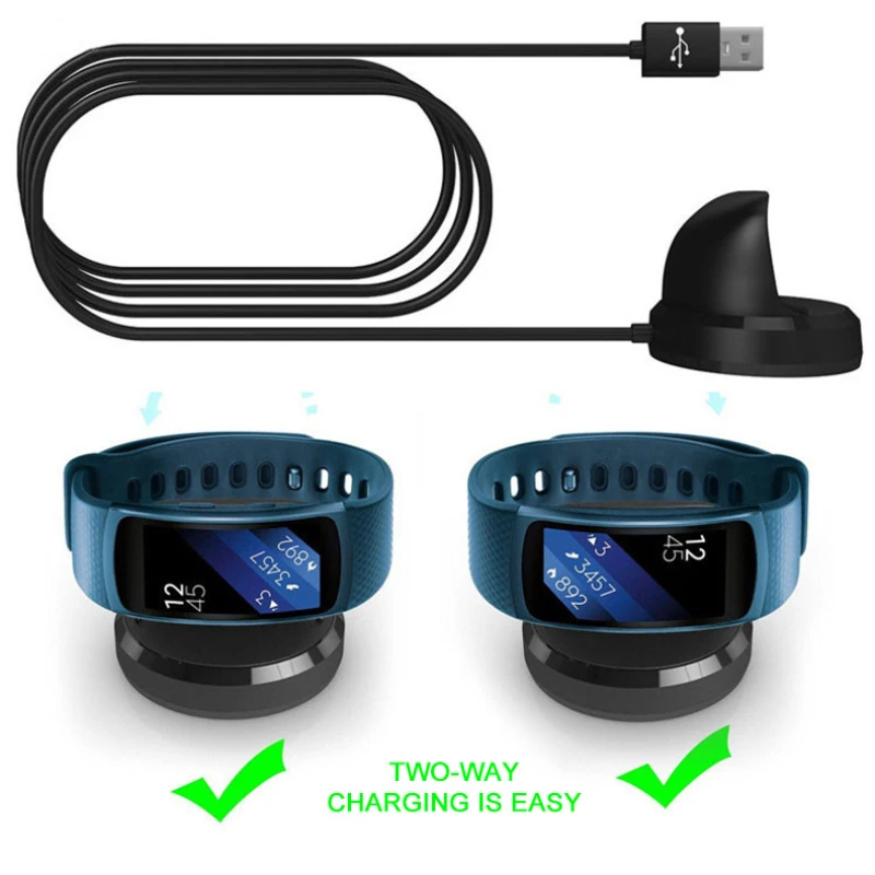 2020 USB зарядное устройство для Samsung Gear Fit 2 Pro Смарт-часы кабели SM-R360/FIT2 PRO R365 зарядная