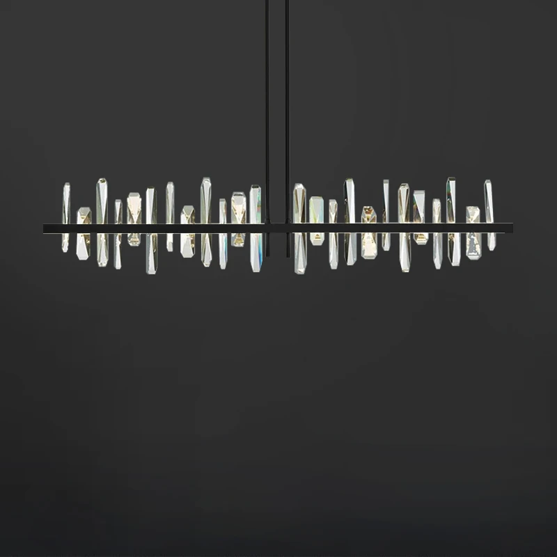 

Light luxury post modern crystal restaurant led chandelier simple luxury villa decoration Nordic modern bar chandelier lighting