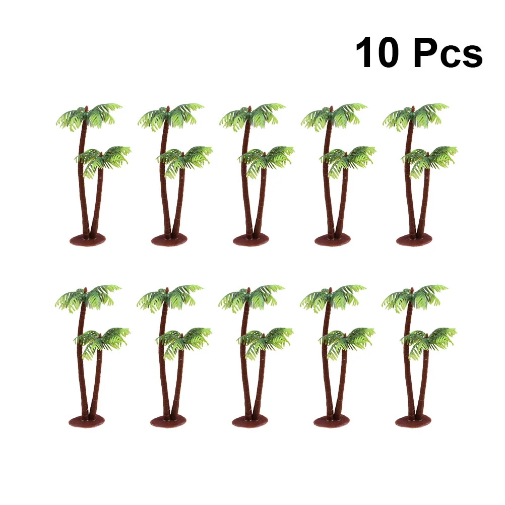 

10 шт., имитация пальмы, модель торта, реквизит, Топпер, материал для пейзажа, мини-модель кокосового дерева (стиль 14 см)