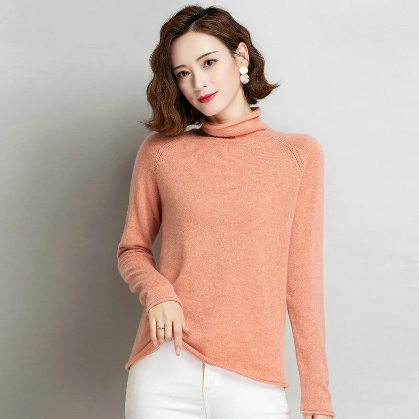 

Minimalist Cashmere Pullover Sweater Women Winter Pure Colour Sheep Wool Knitted Top Soft Skin Friendly Jumper Mujer Knitwear