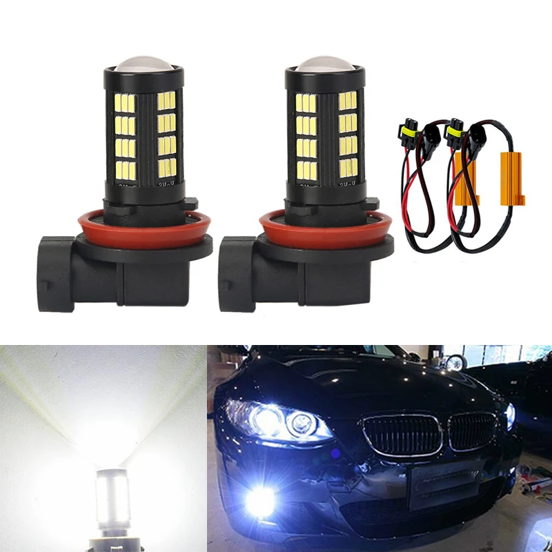 

2x No Error H8 H11 HB4 9006 Super Bright 1200LM LED Bulbs Car Fog Lights Driving Tail Lamp Car Light Source parking 12V White