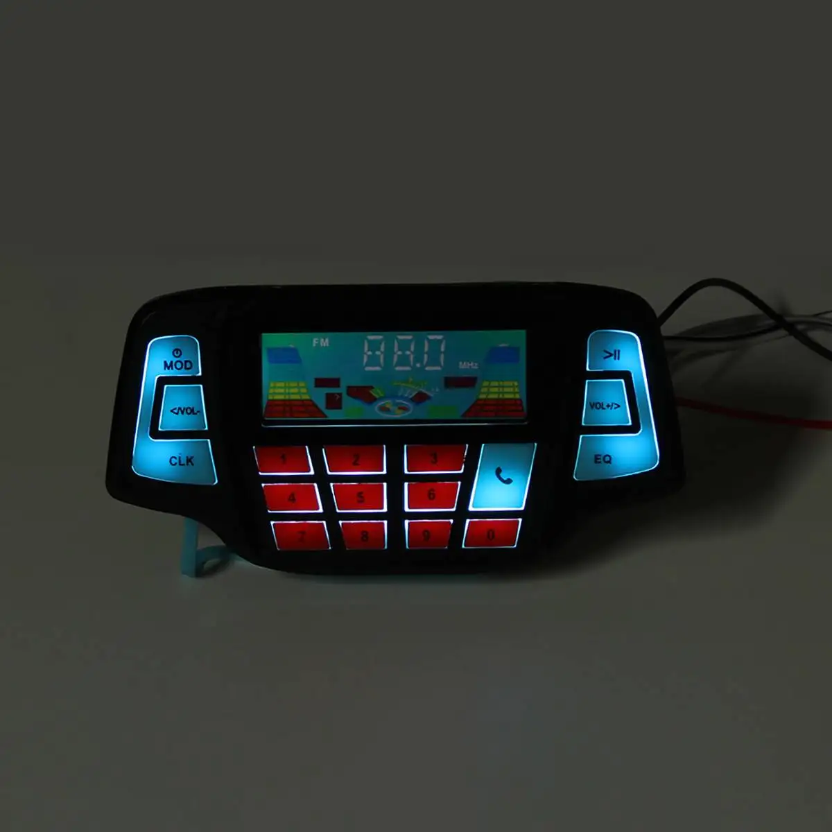 Мотоцикл аудио Радио стерео звуковая система стерео колонки FM USB TF bluetooth MP3 плеер ЖК-дисплей водонепроницаемый