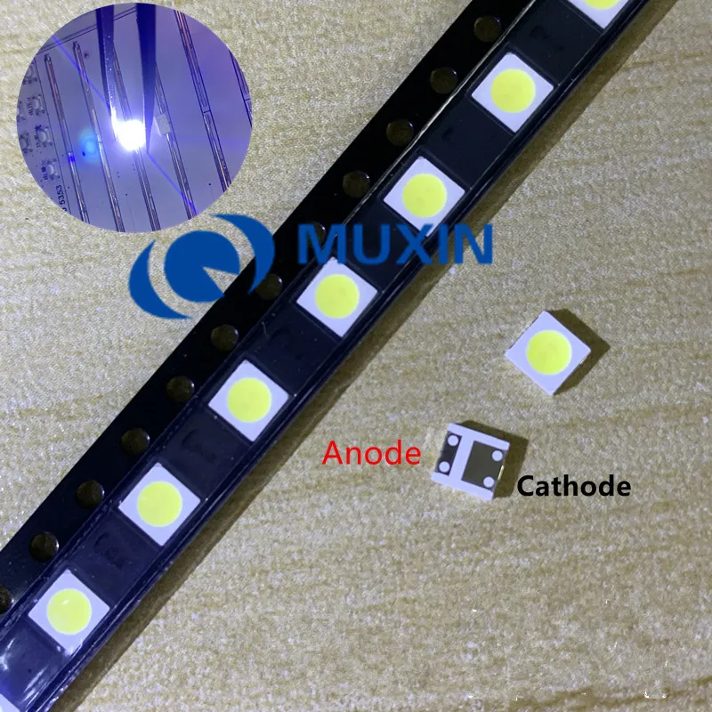 100 ПК-диоды ТВ ПОДСВЕТКА 1W 3V 3535 SMD светодиодный Televisao холодный белый 100lm 3537 с