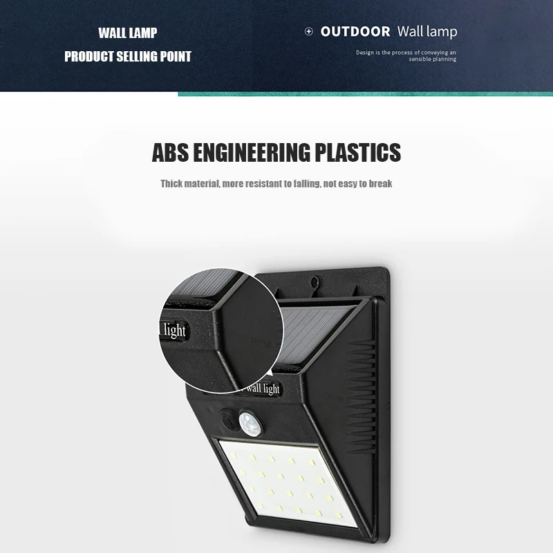 Уличный солнечный светильник с ИК датчиком движения настенный