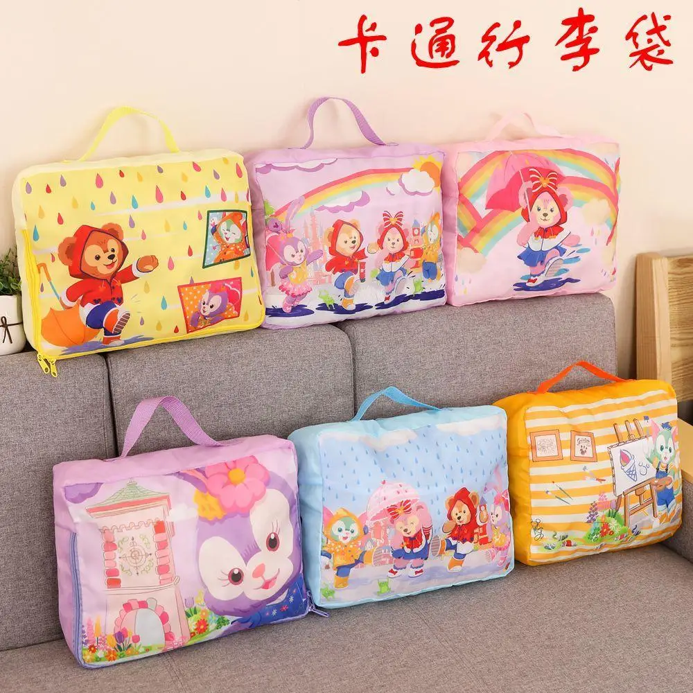 

Disney Cartoon Duffy Bear Carrying Luggage Bag Lightweight Large Capacity Travel Bag Oxford Cloth Clothing Storage Bag