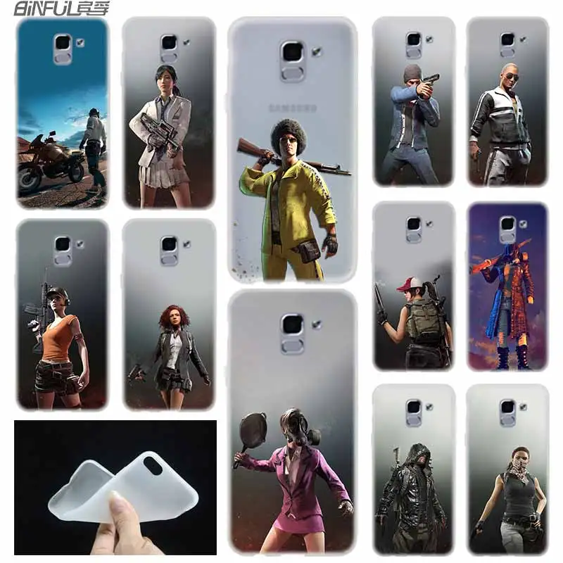 Мягкий чехол из ТПУ для Samsung Galaxy J6 J8 J5 J7 J4 Core Plus 2018 2016 2017 EU Prime Pro Ace pubg person|Бамперы| |
