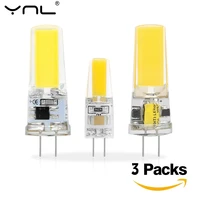 3pcslot g4 g9 led lamp bulb cob 12v acdc 220v led bulb light 3w 6w 9w for crystal halogen spotlight chandelier pendant lights