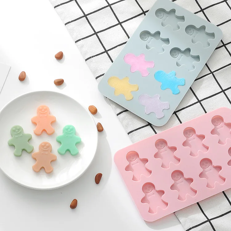 8 силиконовых форм с пряничным человечком форма для выпечки шоколадного печенья