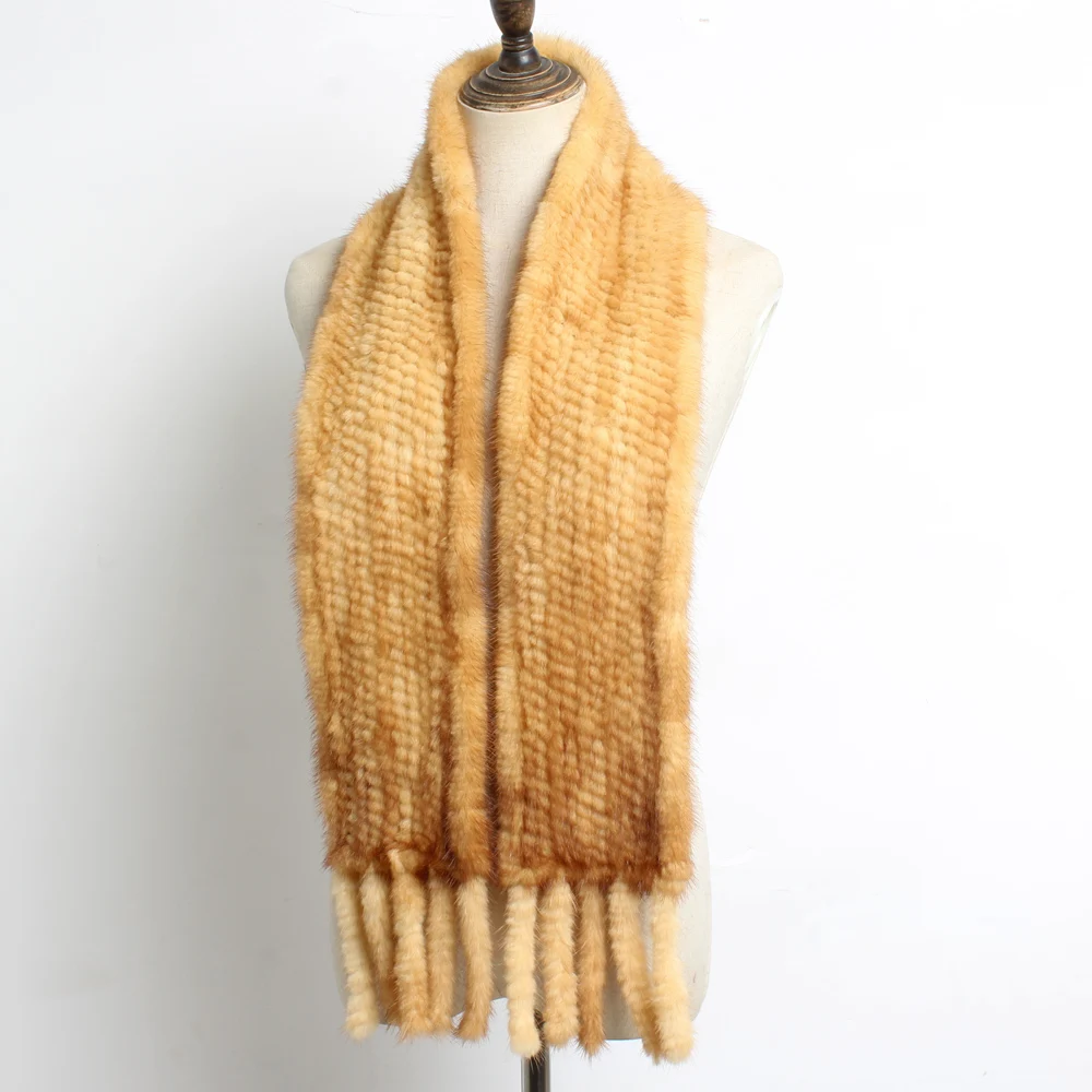 Новый модный шарф из натурального меха норки женский 100% шаль зимние женские