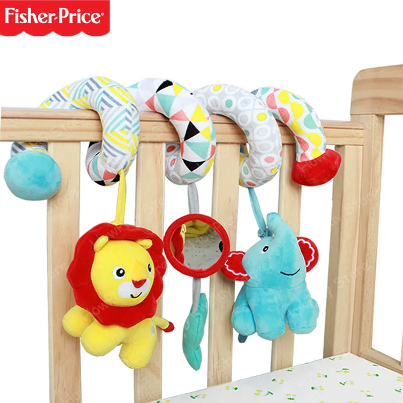 Fisher-Price детские игрушки на кроватку детские игрушки-погремушки комфортная кровать вокруг спирали плюшевые животные детская коляска подвесные игрушки для новорожденных