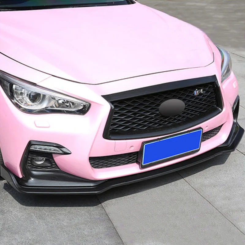 3piece Carbon Fiber Look/Black Car Front Lower Bumper Lip Diffuser Spoiler Body Kit For Infiniti Q50l 2018 2019 | Автомобили и