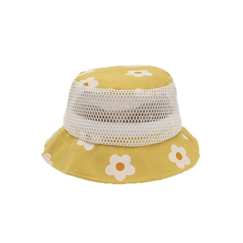 

2021 Summer Baby Hat For Girls Boys Bucket Hats Sun Shading Breathable Kids Net Cap Big Eave Sun Protection Children Fishman Cap