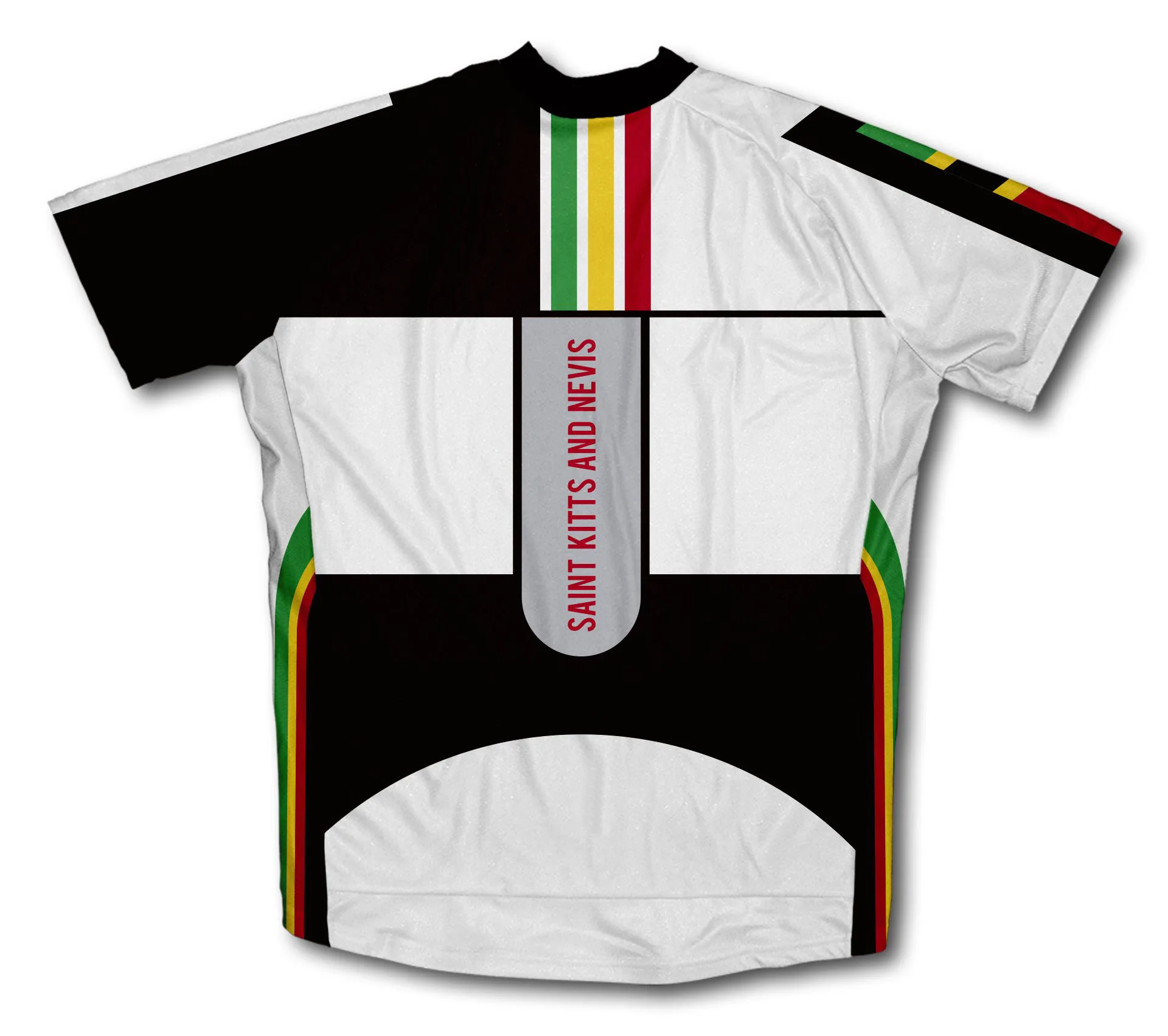 

2021 new saint kitts and nevis men's full zipper bicycle short-sleeved cycling jersey