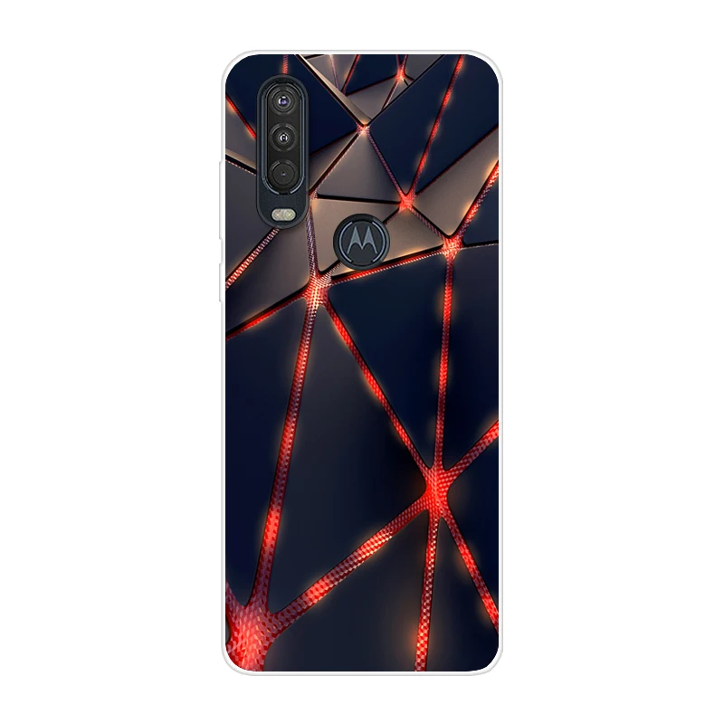 57 Для Motorola One Action чехол 6,3 ''мультяшная мягкая ТПУ Силиконовая задняя крышка для MOTO One Action OneAction чехол для телефона funda One Vision - Цвет: 57