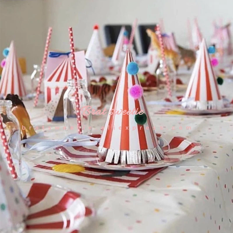 США День Независимости красные бумажные тарелки в полоску чашки июля четвертое