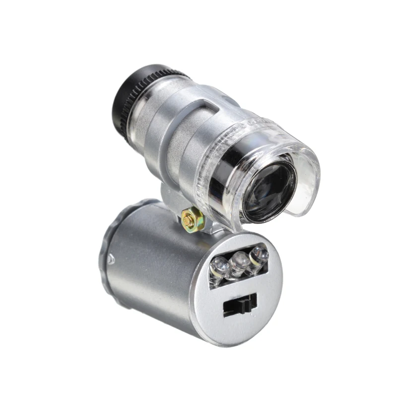 60x Лупа со светодиодный ными УФ-лампами ювелирные лупы инструмент аксессуары для