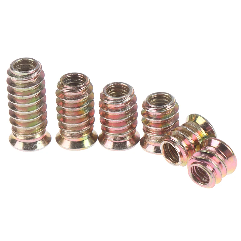 Новый 10 шт. M6 Полезная оцинкованная углеродистая стальная нить для деревянной