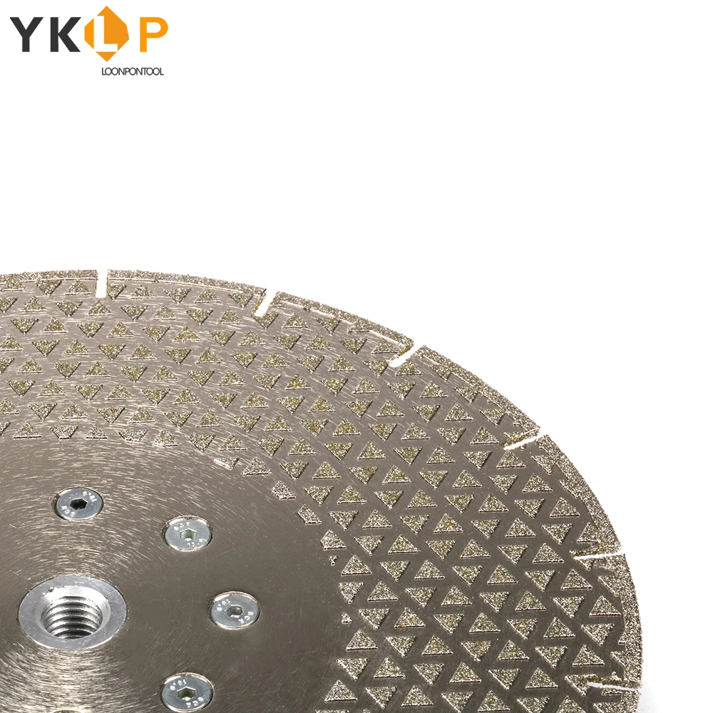 

9" Electroplated Diamond Cutting Grinding Disc Diamond Blade Granite Marble Wheel Cutter M14 Flange 8 Holes