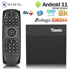 ТВ-приставка Tanix X4, Android 11,0, Amlogic S905X4, 4 + 64 ГБ, 2,4G, двойной Wi-Fi