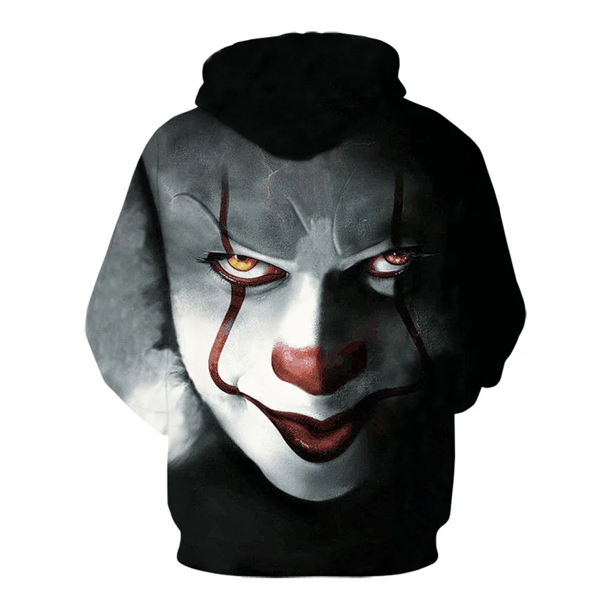 Толстовка с капюшоном из фильма Stephen King IT отряд самоубийц клоуна пеннивайз костюм