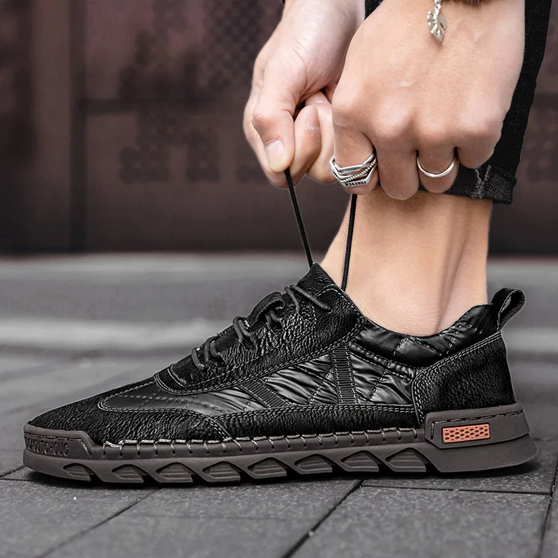 

Classic Men's Casual Shoes Leather Men's Moccasins Loafers Outdoor Men Driving Shoes Non-slip Men's Sneakers Zapatillas Hombre