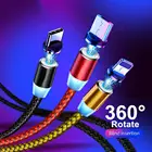 Магнитный Micro USB кабель RKSZJBYZC, магнитный штекер типа C, зарядка 3 в 1, шнур для iPhone, Huawei, Samsung, XiaoMi, Магнитный зарядный провод