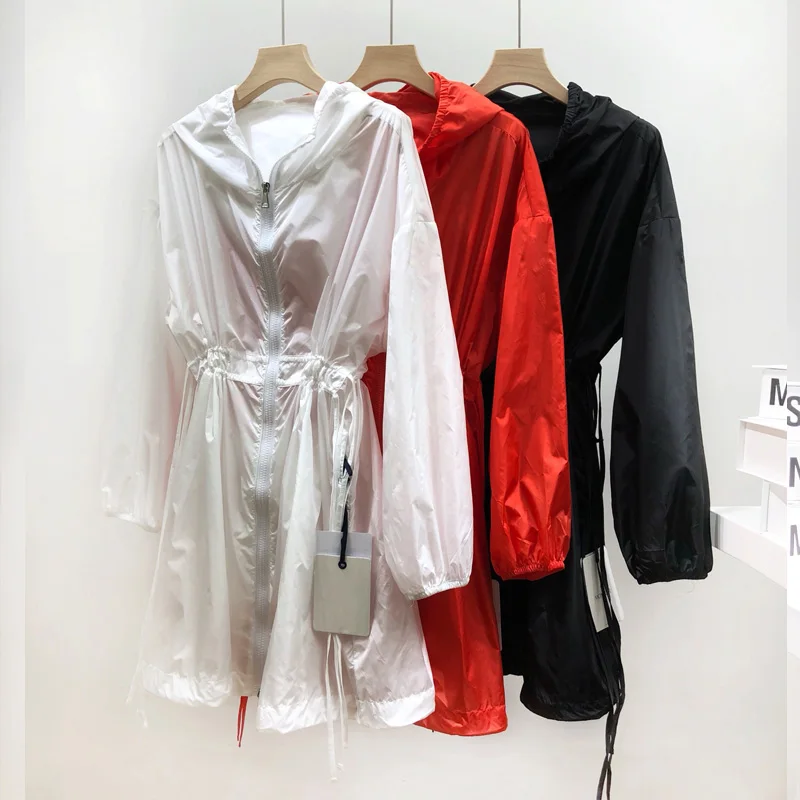 Свободная Солнцезащитная одежда ветровка женская с длинным рукавом новинка 2021