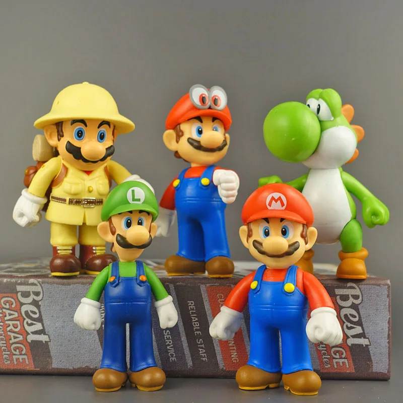 Экшн-фигурки в стиле Super Mario Bros Йоши Луиджи варао куклы игрушки кавайные аниме