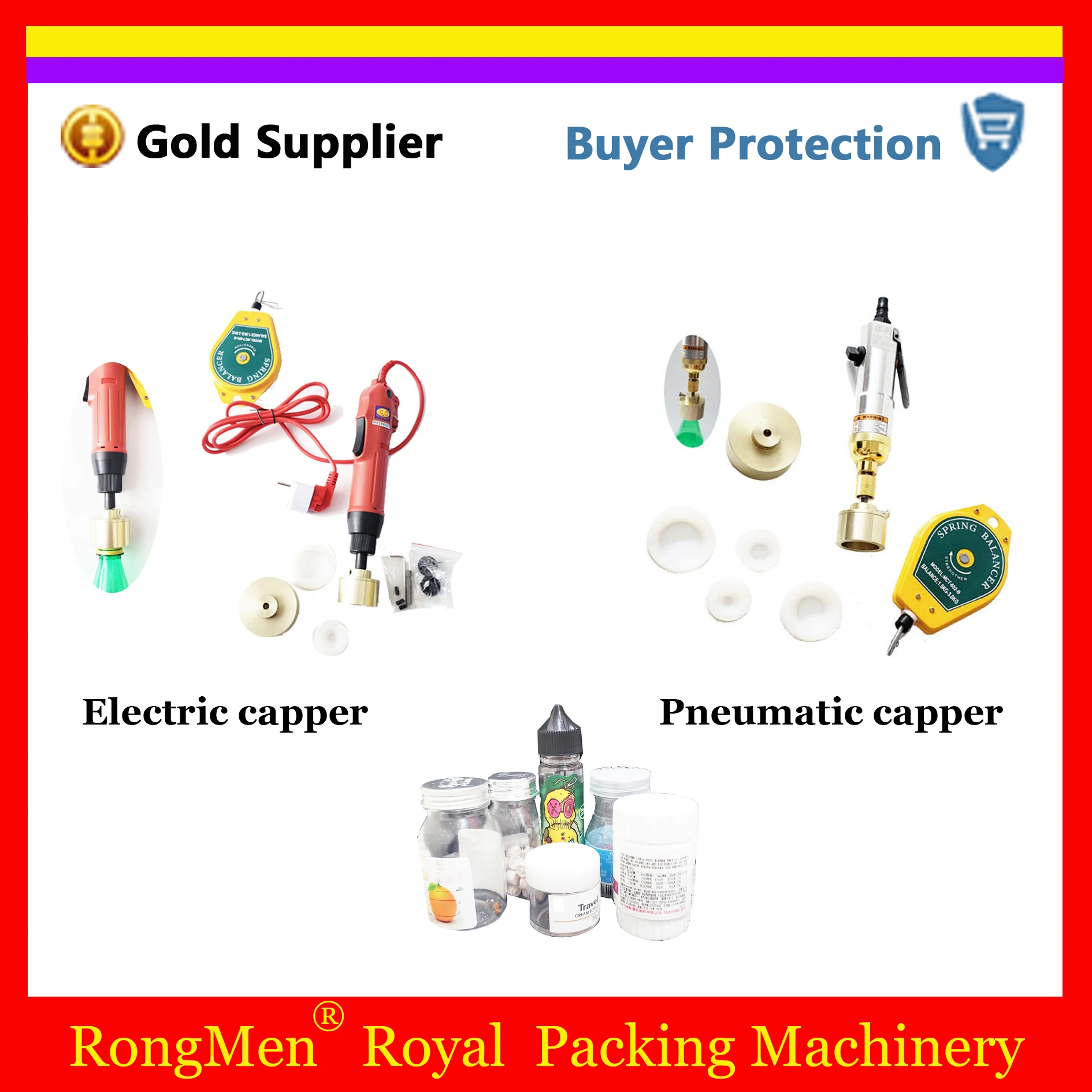 Машина для укупорки бутылок электрическая или пневматическая модель крышек