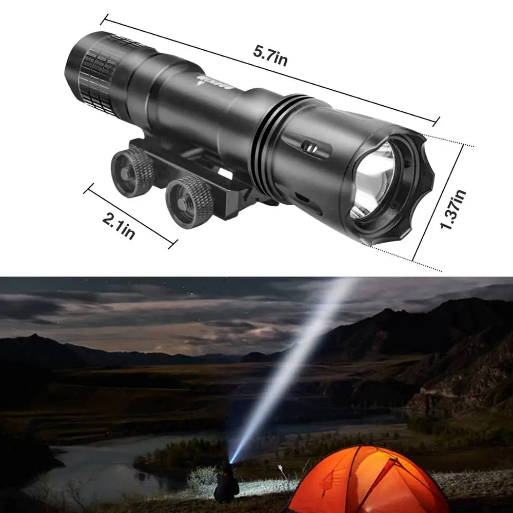 ANEKIM ML15 CREE 1600 люмен Тактический рельсовый фонарик для оружия охотничий свет