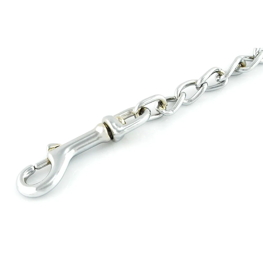 

Free Ship Stainless Steel Pet Dog Chain For Small Medium Dog Chain Leash Handle PU Leather Iron Chain Anti Bite Metal Pet Chain