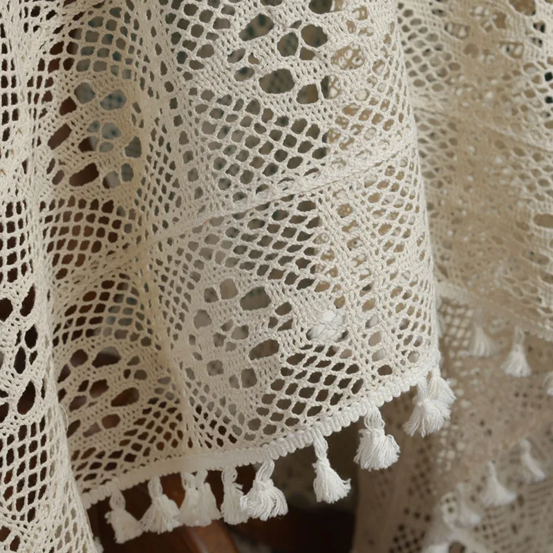 

Rectangular Table Cloths Handmade Crochet Tassel Tablecloth Christmas Tablecloth Wedding Decoration Tablecloths Table Cover
