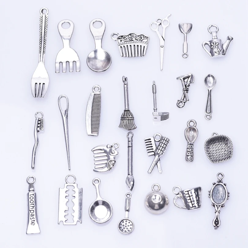 Смешанная посуда тема повар вилка нож подвески ложка Сделай Сам сотейник ножницы