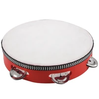 8inch musical tambourine tamborine drum round percussion gift for ktv party red
