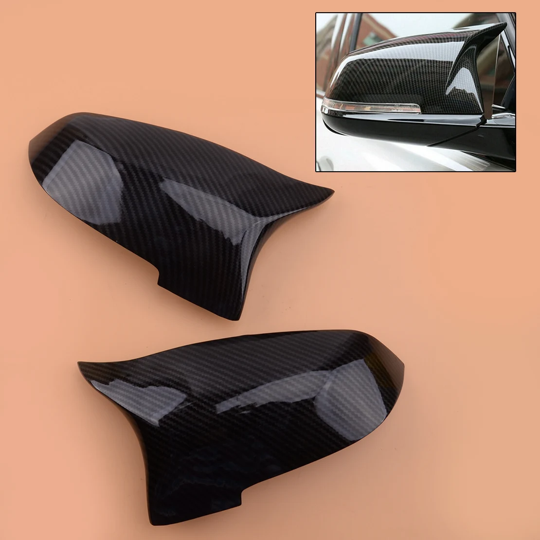 

51167308683 51167308684 2pcs Door Side Rearview Wind Mirror Cover Cap Fit For BMW 5 6 7 Series F10 F11 F18 F07 F06 F12 F13 F01