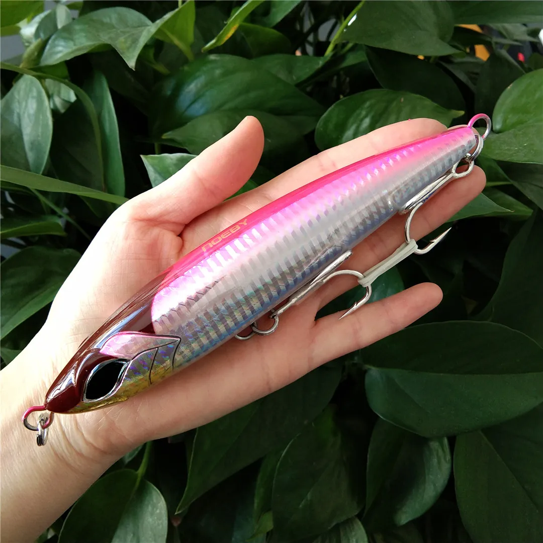 

Noeby 5pcs 160mm 58g sea fishing lure stickbait pencil lures top water GT fishing saltwater stick bait tackle