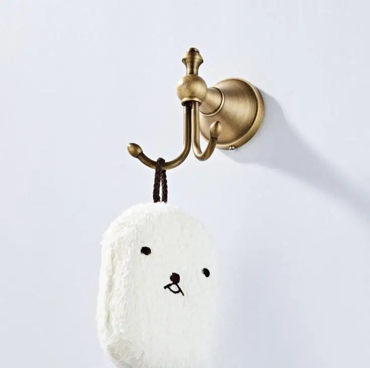 Антикварные латунные крючки для полотенец вешалка банное пальто Крючки халата