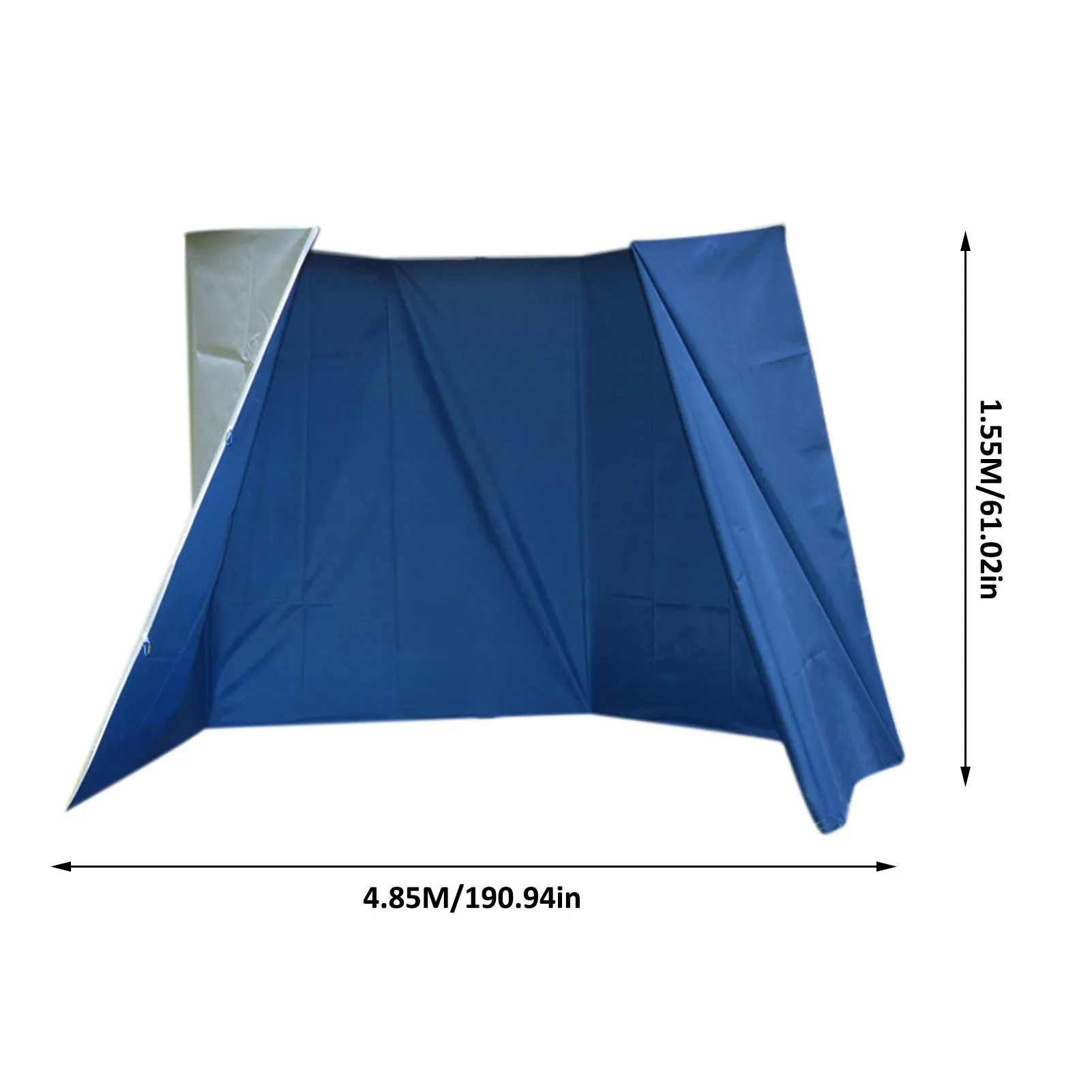

Rainproof Wall Cloth Waterproof Fishing Umbrella Folding Shade Cloth Beach Sun Protect Apron Camping Tent With Carabiners 4.8M