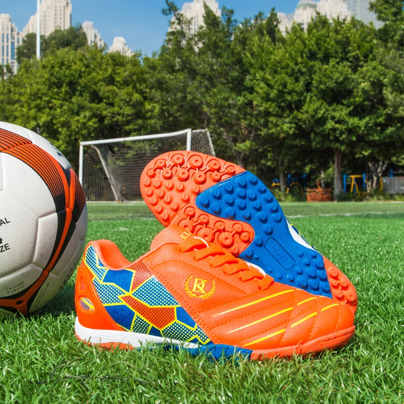 Унисекс футбольная обувь с длинными шипами полуботинки для футбола TF уличные