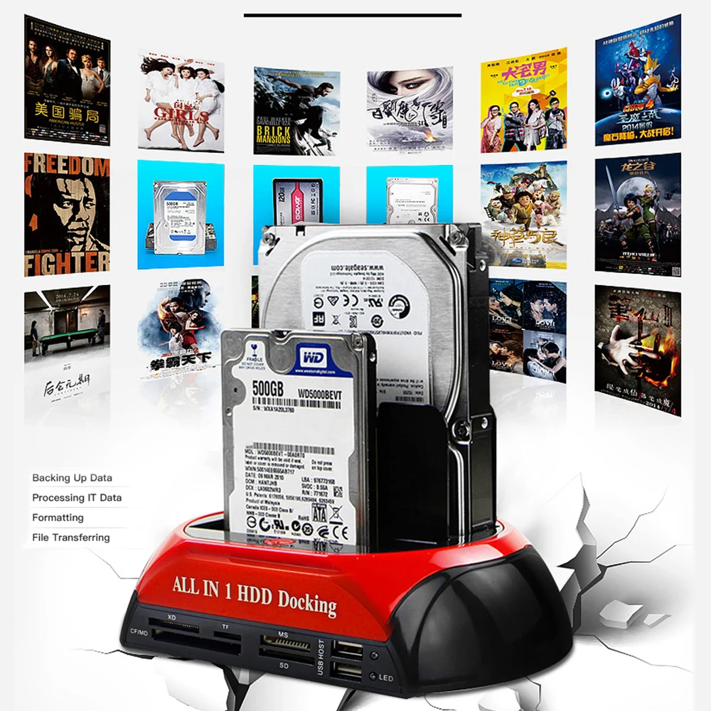 TISHRIC IDE SATA Dual все в 1 Hd/HDD док-станция/док-станция жесткий диск/диск Hdd 2,5 3,5 ридер Usb ЕС внешний корпус Чехол