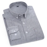 aoliwen 2020 brand men 100 cotton fashion comfortable casual business shirt long sleeve oxford high quality soft slim fit shirt
