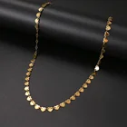 Цепочка CACANA из нержавеющей стали для мужчин и женщин, ожерелье золотистого и серебристого цвета для подвесок, цепочка в форме сердца, не выцветает, ювелирное изделие N1220