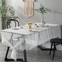 tablecloth embroidery white lace table cloth rectangular tablecloths hotel wedding home decoration party table cover decor